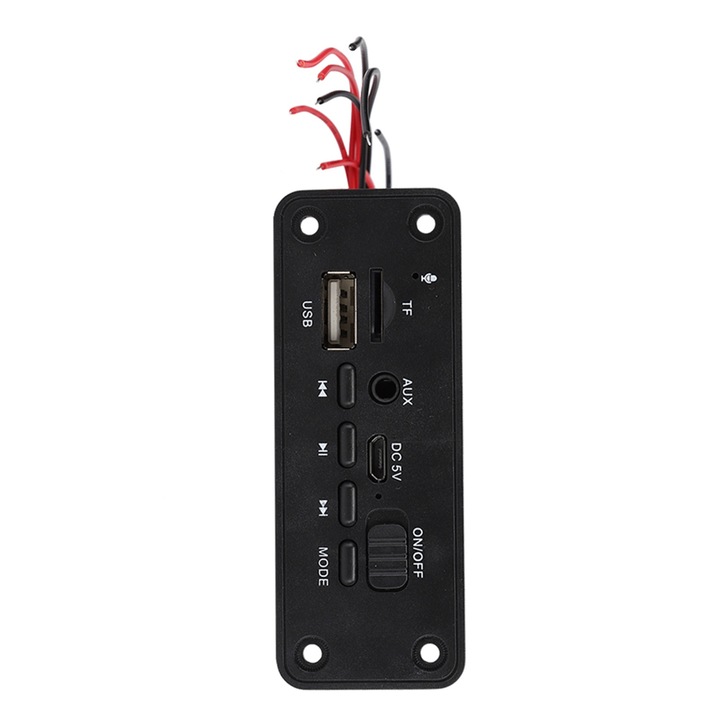 Amplificator Bizaical cu Bluetooth, 2 x 3W, decodare MP3/WMA/WAV, control prin telecomanda, suport USB si TF, radio FM