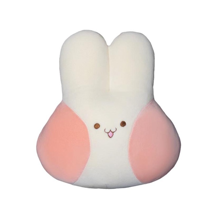 Възглавница за кола Bizaical Blush Bunny, мека, удобна опора