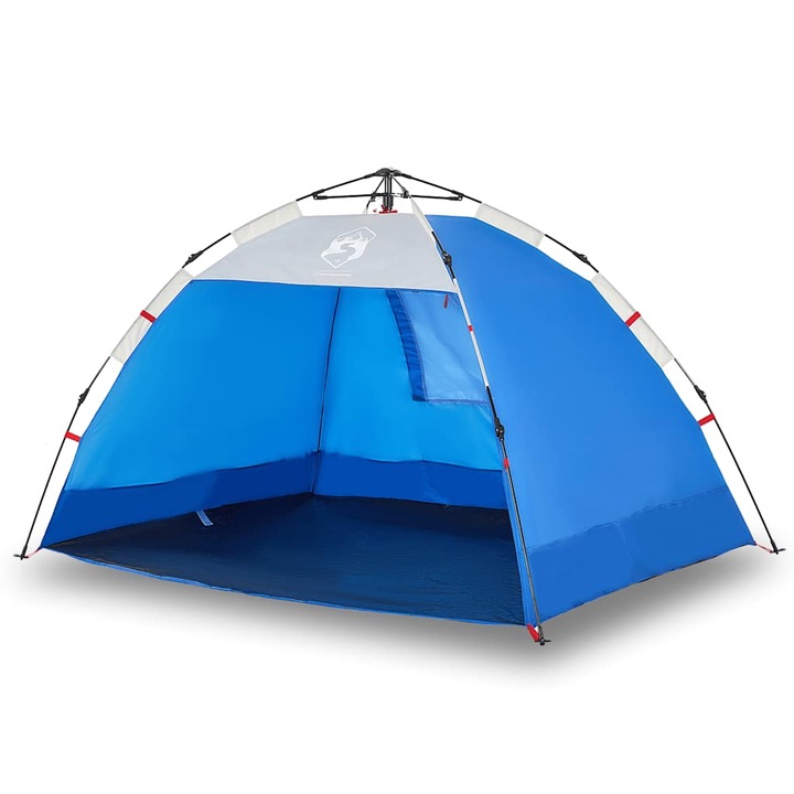 VidaXL 2 személyes azúrkék vízálló gyorskioldó strandsátor 207 x 148 x 127 cm 2.1 kg