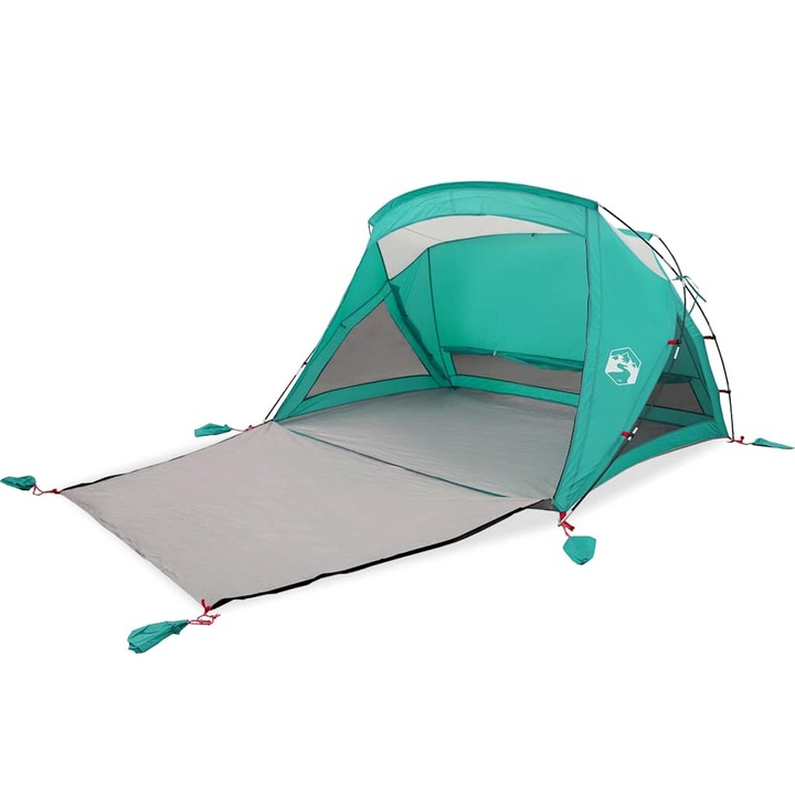 VidaXL 2 személyes tengerzöld vízálló strandsátor 150/256 x 162 x 157,5 cm 3.66 kg