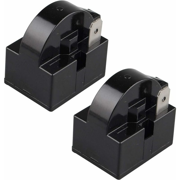 Set 2 relee de pornire PTC Fokelyi, 33 Ohm, 220V, 1 pin, negru, pentru compresor frigider