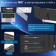 Разтегателен и преносим монитор за лаптоп, 14-инчов FHD 1080P IPS разширител на екрана, за 13-17-инчови лаптопи, сгъваем на 360 градуса, двоен екран, съвместим с IOS, Android, Windows, Mac, с USB порт - C и HDMI, Plug & Play