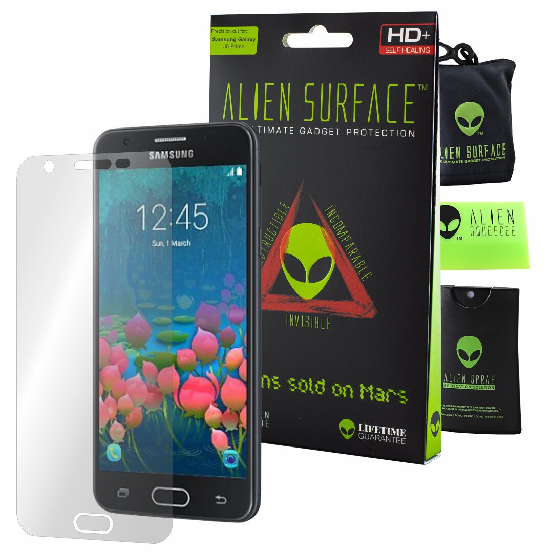Folie Alien Surface HD, Samsung Galaxy J5 Prime, protectie ecran + Alien Fiber cadou