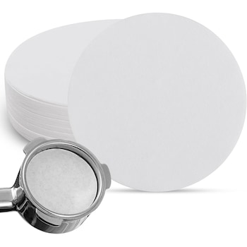 Filtre de cafea din hartie 51mm, set 100 bucati, ZZHUI ZZXUE®, compatibile cu portafiltre 51mm, fara clor, pentru espressoare