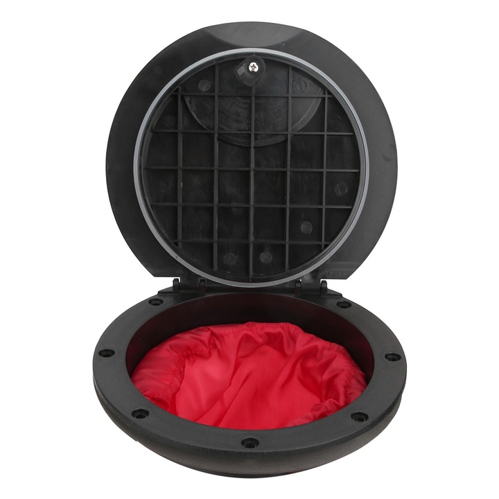 Capac pentru compartiment tip circular ABS Accesorii antiderapante pentru canotaj, caiac, barca, negru (6 inci) Enforose