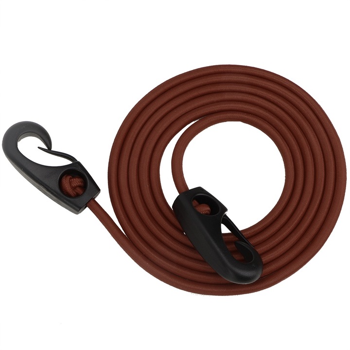 Snur elastic de 189 cm, canotaj, caiac, vasla, tija de siguranta, lesa cu carabinier pentru vaslit (maro) Enforose