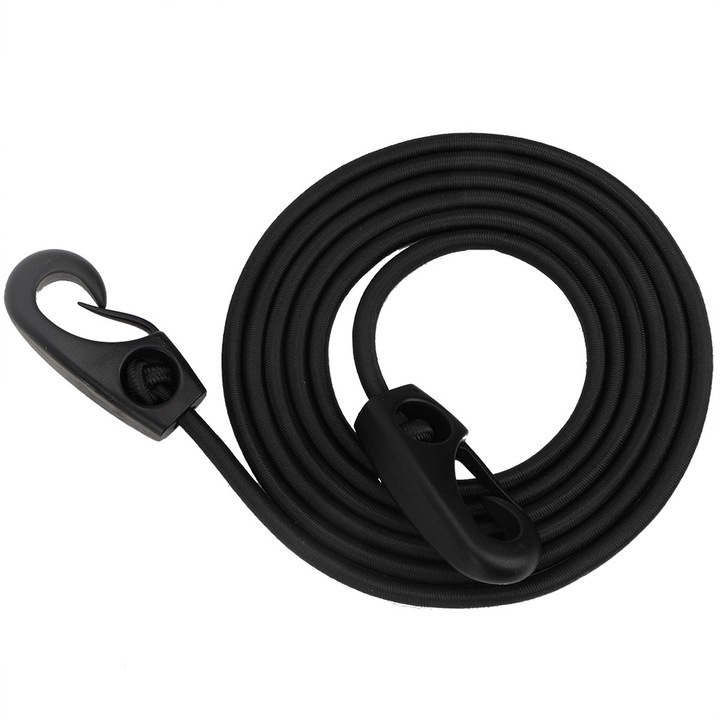 Snur elastic de 189 cm, canotaj, caiac, vasla, tija de siguranta, lesa cu carabinier pentru vaslit (negru) Enforose