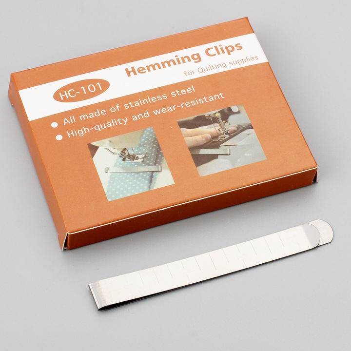 20 db-os rozsdamentes acél varrócsipesz készlet, 7,6 cm-es mérővonalzó, olajálló, vízálló, 11,5 cm