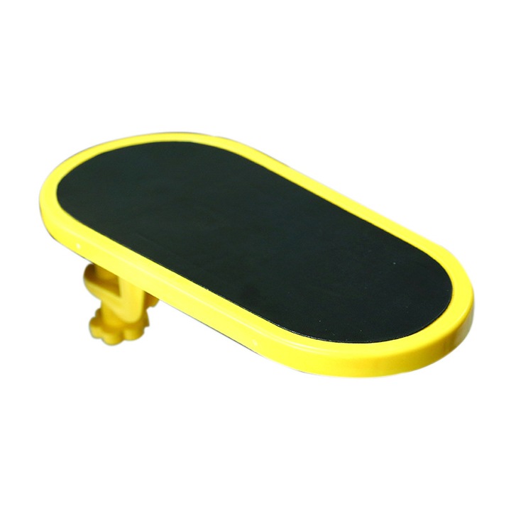Mousepad Fokelyi, rotire 180 grade, suport pentru incheietura mainii, protectie pentru tastatura si mouse, galben, 1 buc.