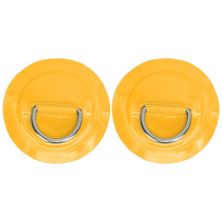 Set 2 plasturi D-Ring pentru barca gonflabila, Enforose, PVC, inox, 8cm