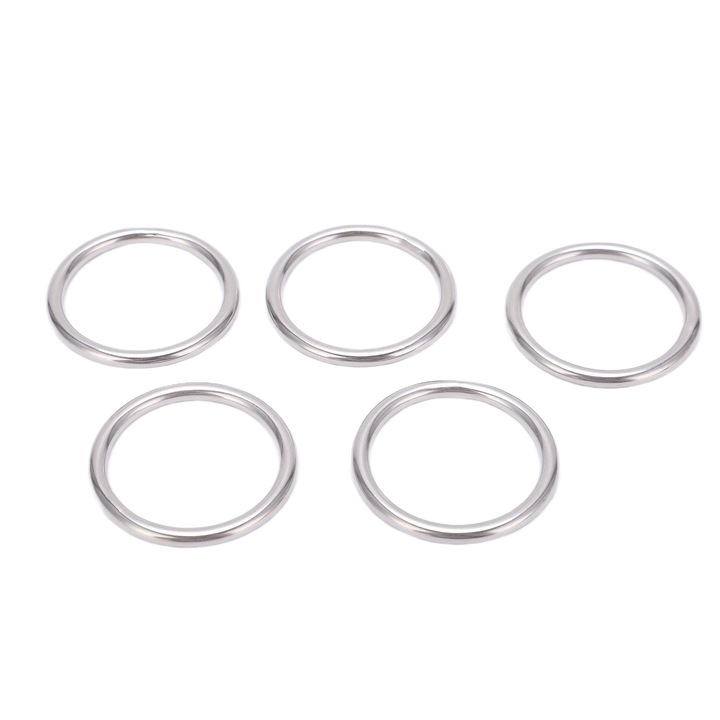Inele O rotunde din inox 304 5 buc. Inele O din metal pentru sudare multifunctionala pentru echipamentul de barci marine Inele de yoga