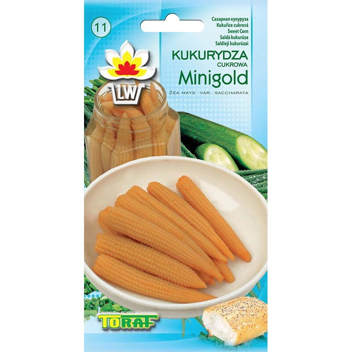 Seminte de gradina, Seminte porumb dulce Minigold, TORAF, 5g, conici, 10-12cm, calitate superioara, seminte premium, seminte de top