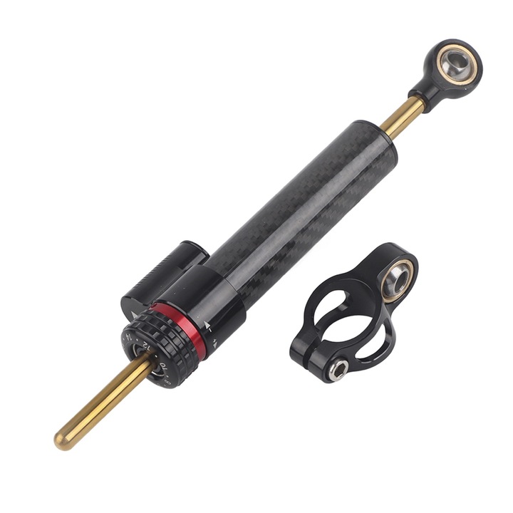 Демпфер на кормилното управление на мотоциклет Bizaical, Алуминий, Карбон, 7,5 см, Универсален