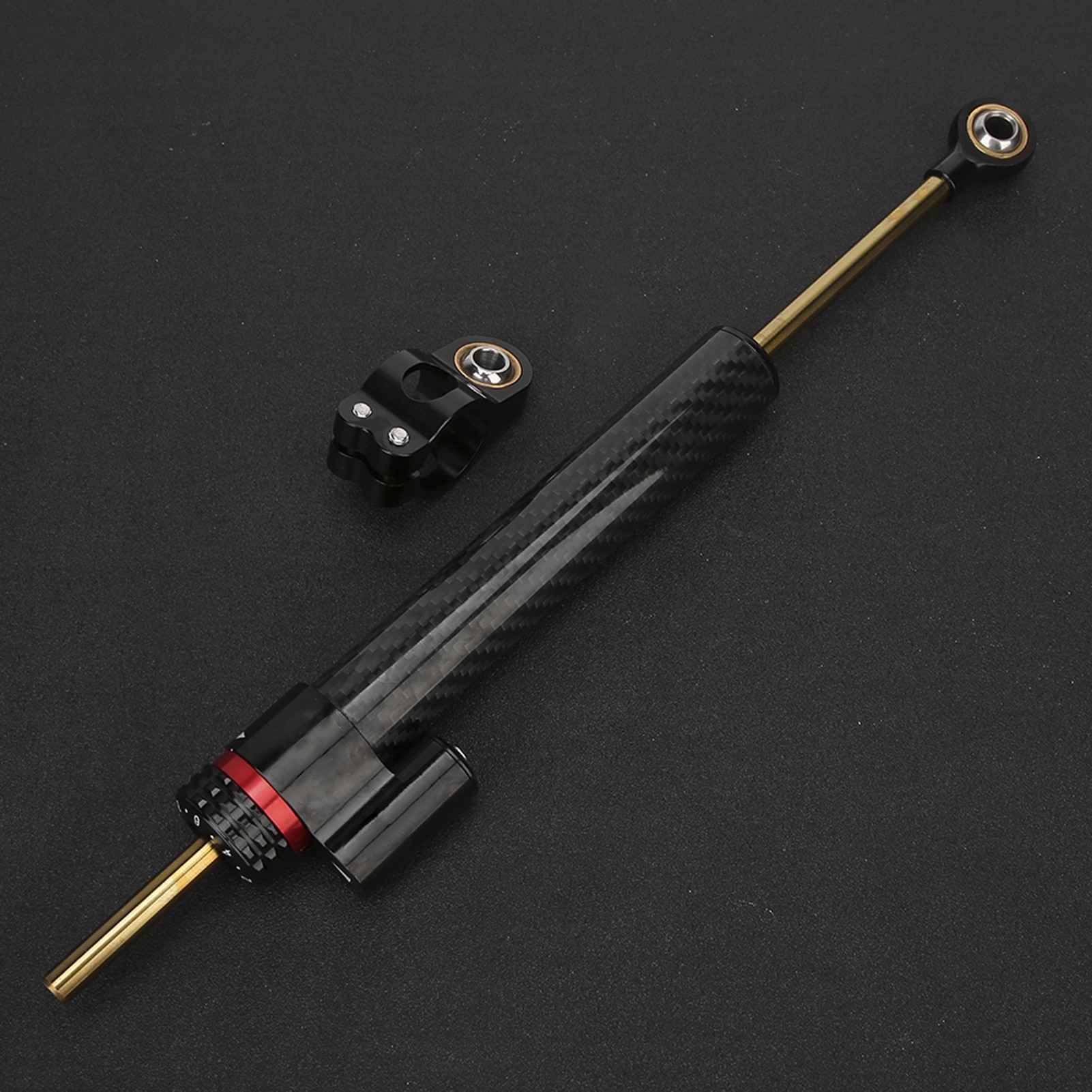 Amortizor Directie Reglabil Bizaical, Aluminiu, Carbon, 34.2cm