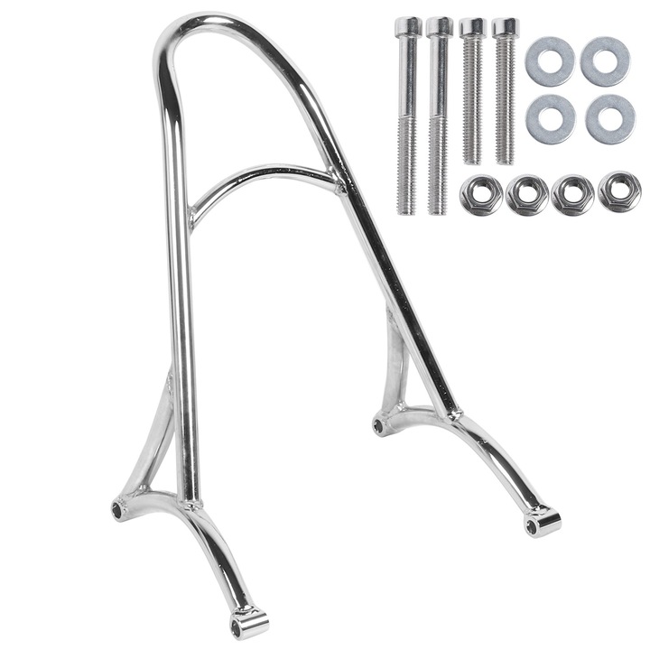 Bizaical motorkerékpár háttámla támasztó rúd, acél, 22 cm magas, 32 cm rögzítési nyílás, teljes készlet, XL883 / XL1200 / 48-hoz 2004-2017