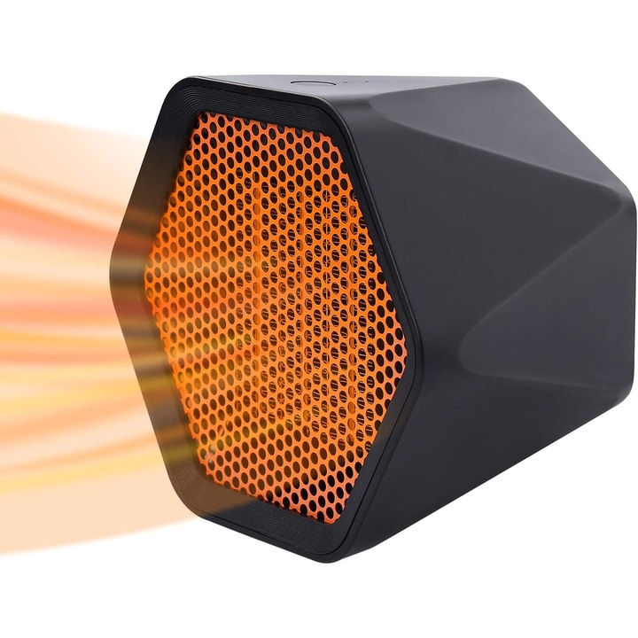 Beltéri fűtőberendezés, AMRINUGL, hordozható, fekete, csendes működés, energiatakarékos