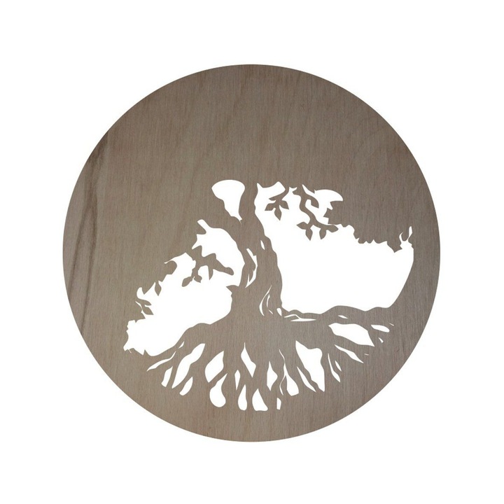 Baza Licheni, Copacul Vietii, Lemn, Natur, 20cm, BL002