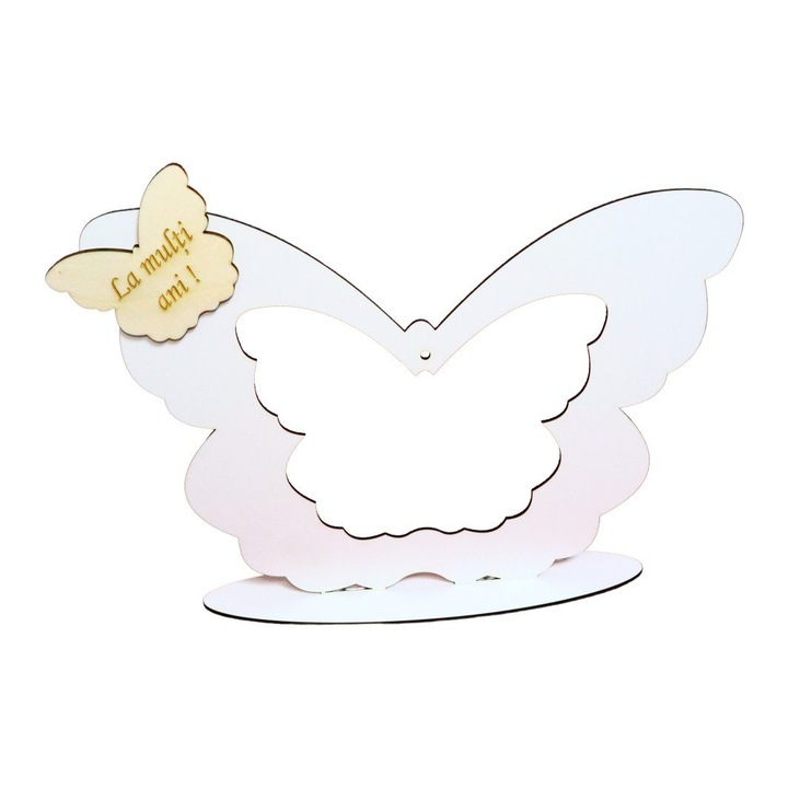 Suport Glob Floral tip Fluture, Blank, Alb, 33x25cm, SPG010