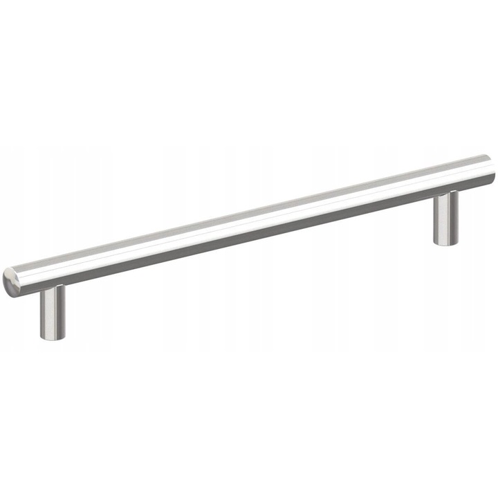 Maner de mobilier classic, crom mat, 15,6x1,2x3,8cm, 9,6cm distanta gauri