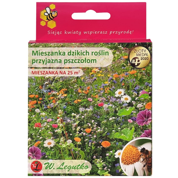 Микс от семена на диви цветя Legutko, за опрашители, височина 10-140см, 125гр.