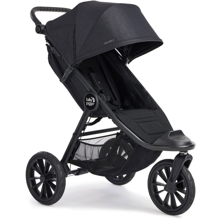 Детска количка Baby Jogger City Elite 2, Opulent Black, 3 колела, тегло 11,7 кг, 111,8x67,5x115,2 см