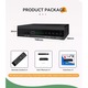 Tuner TV si Telecomanda, weirsuky®, HDMI, Ethernet, DVB-T2, HEVC, H.265, Full HD, Negru