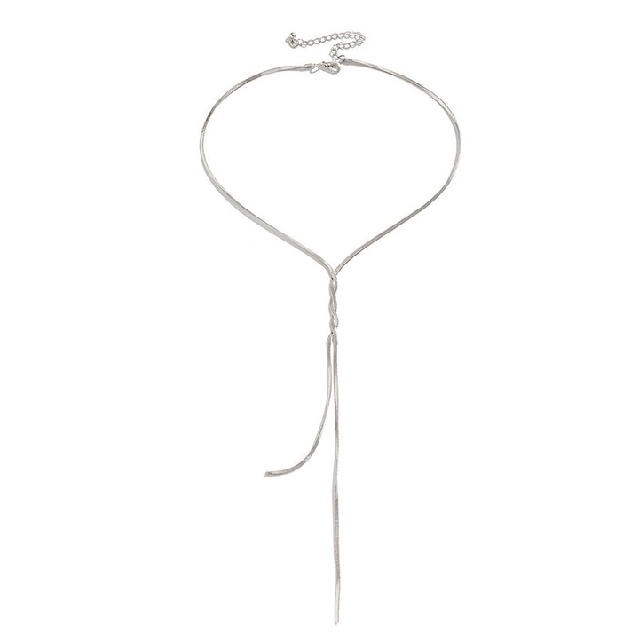Colier lung Y, bijuterii dama, design minimalist, lungime ajustabila, 47cm
