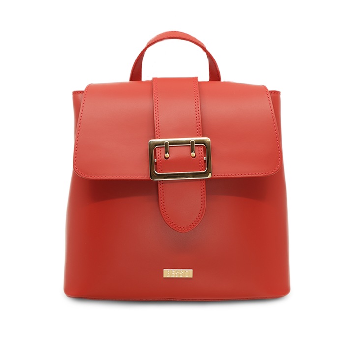 Rucsac din piele naturala Dolce Stile Rosu