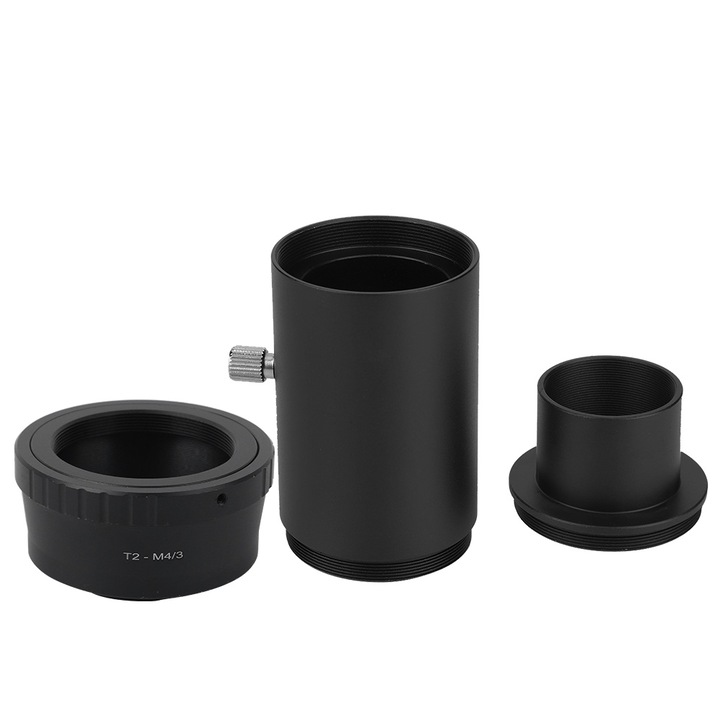1,25 hüvelykes hosszabbító tubus készlet, fekete, T2 távcsőhöz, M4/3 adapter