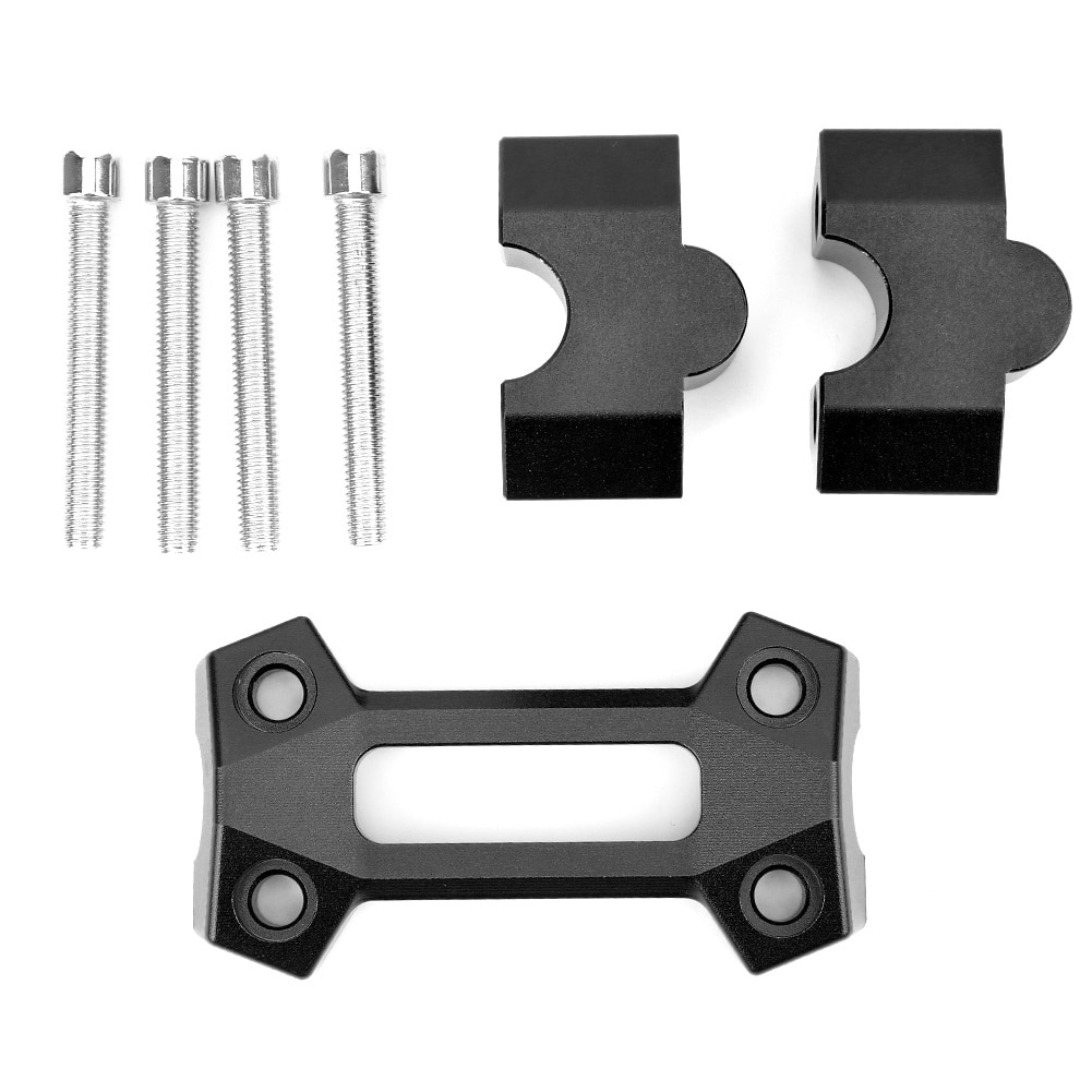 Suport ghidon moto Bizaical, aluminiu, negru, set 2 bucati, pentru