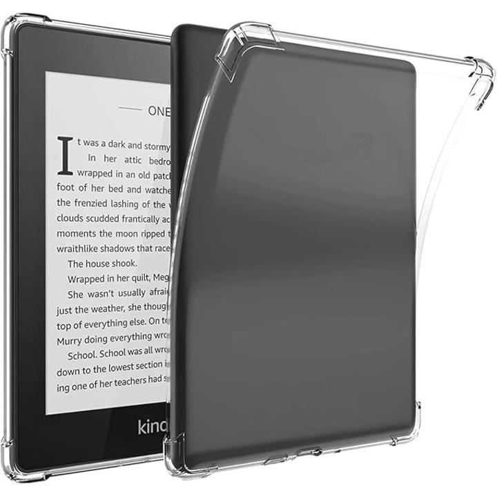 Прозрачен калъф за Kindle 6" 2024/2022, TPU материал, тънък дизайн, пълна защита