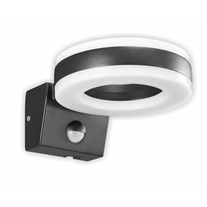 Aplica de exterior 20W 1800lm 4000K lumina naturala IP65 cu senzor de miscare maxim 9m