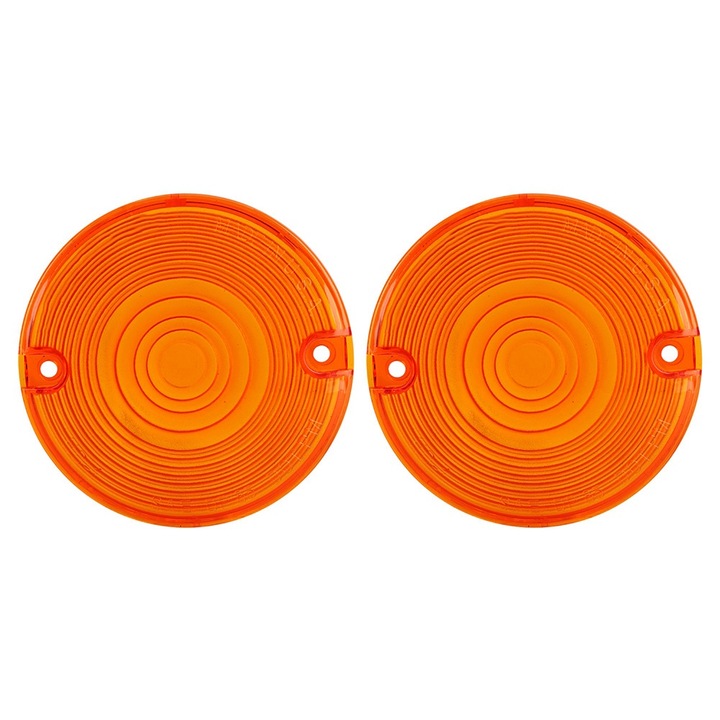 Capace semnalizare motocicleta, Bizaical, set 2 bucati, plastic, galben, diametru 8cm