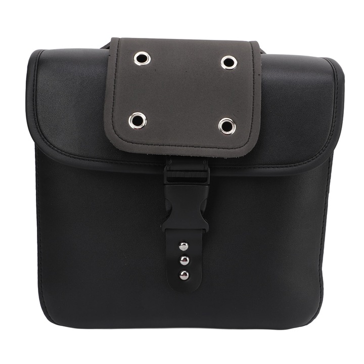 Motoros táska, Jormftte, 2 darabos szett, PU bőr, fekete, 26x24x11.5cm