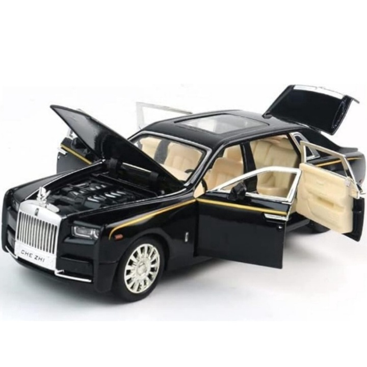 Masinuta pickup din aliaj, 1:32, cu lumini si sunete, neagra