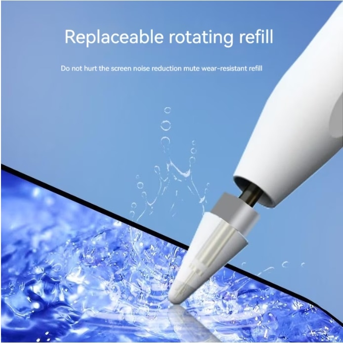 Stylus iPad Pen, Pix pentru tableta iPad Apple 2018-2022, Profesional, Penite anti-zgarieturi, functie Palm Rejection, Tilt, Lag-Free, Magnetic, USB-C, Alb mat