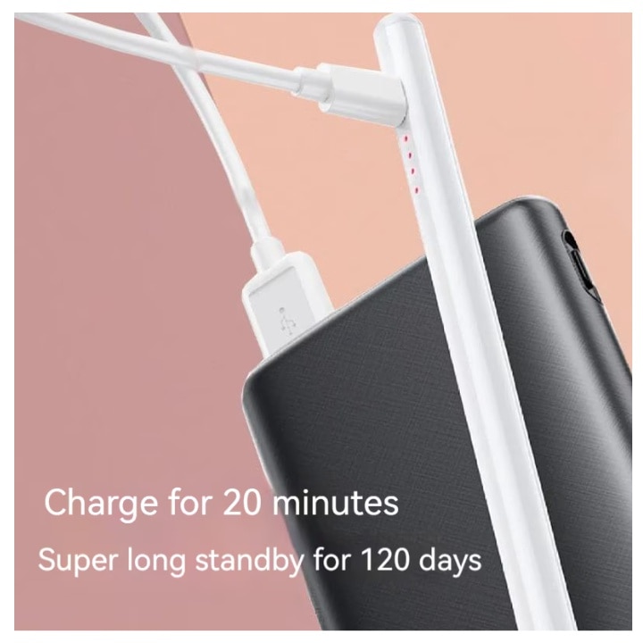 Stylus iPad Pen, Pix pentru tableta iPad Apple 2018-2022, Profesional, Penite anti-zgarieturi, functie Palm Rejection, Tilt, Lag-Free, Magnetic, USB-C, Alb mat