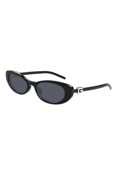 Gucci, Овални слънчеви очила, Черен, 52-17-140