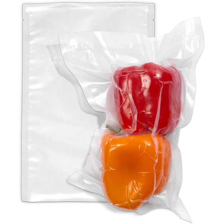 Pungi pentru vidat 100 Quart 30 x 22 cm, Heavy Duty, Seal a Meal, Fara BPA, Rezistente, Ideale pentru depozitare la vid, pregatirea meselor sau Sous Vide, Marimea perfecta pentru steak de 150-300g, file de somon