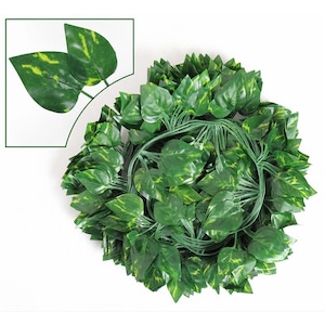 Set 12 ghirlande decorative iedera artificiala Feicaeesa, 25.2m, Verde Inchis