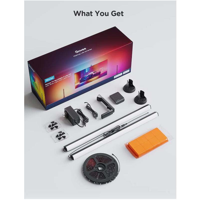 Set Banda LED + Lampa LED pentru TV Govee TV Backlight 3 Lite Kit