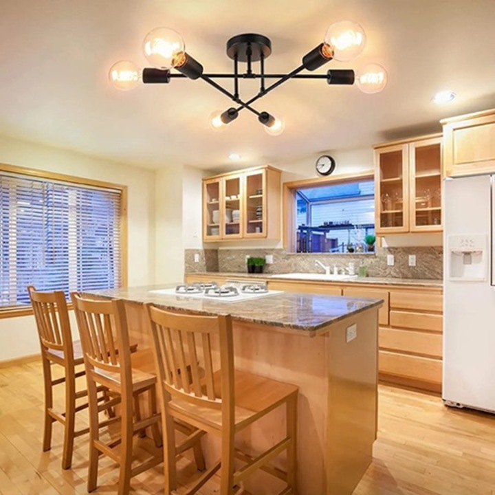 Плафониера, Toollight, Iron, E27, 220V, Черна