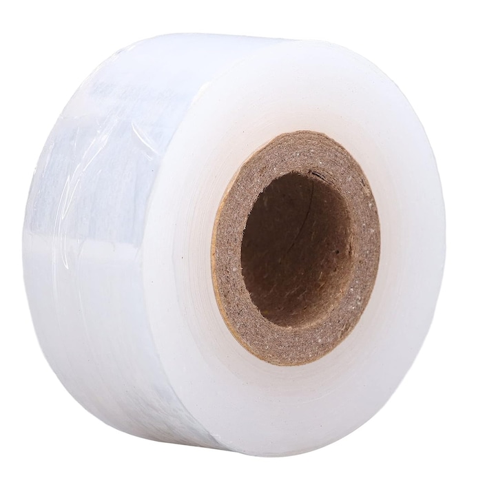 Set de 5 Banda de Grefa pentru Pomii Fructiferi, Banda Florala, Unelte pentru Grefare, Banda pentru Plante, Banda pentru Gradina si Pepiniera, Membrana Autoadeziva Stretch PE, Film Floristic Clar, Sigilant pentru Sticle si Borcane Neincalzite, 40mm x 5M