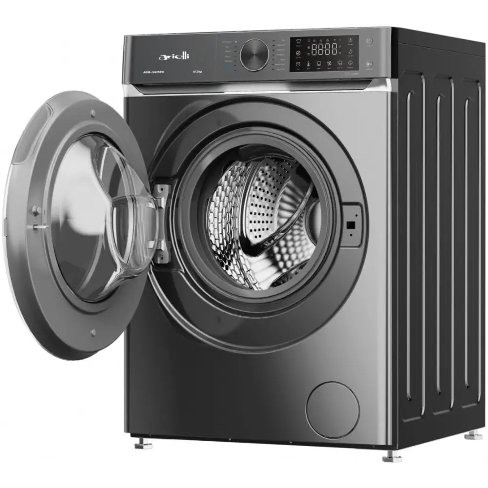 Masina de spalat rufe Arielli AWM-10455RB, 14 programe, Functie pornire intarziata, Functie Steam, 10kg, 1400 rotatii, Clasa A, Gri