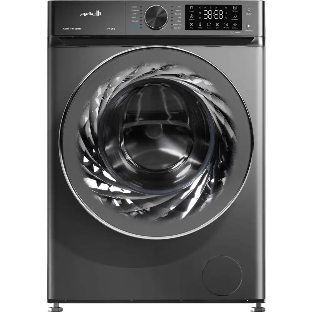Masina de spalat rufe Arielli AWM-10455RB, 14 programe, Functie pornire intarziata, Functie Steam, 10kg, 1400 rotatii, Clasa A, Gri