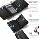 Мъжки портфейл от естествена кожа, IMODIX®, алуминиев калъф, RFID защита за карти, семпъл и приятен дизайн, 5506, въглеродно черен