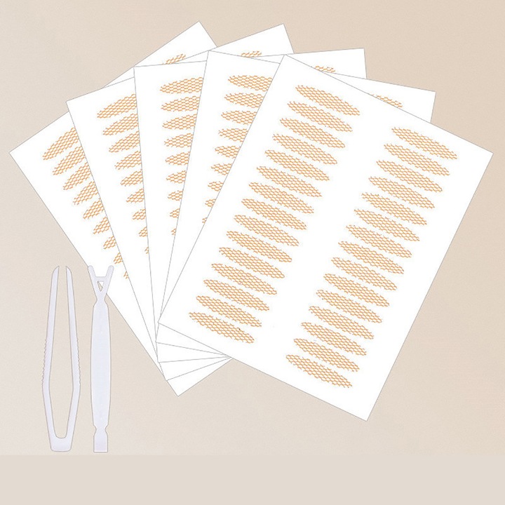 Szemhéjfesték, 300 darabos készlet, dupla hajtogatású, légáteresztő kialakítású, hordozható, átlátszó