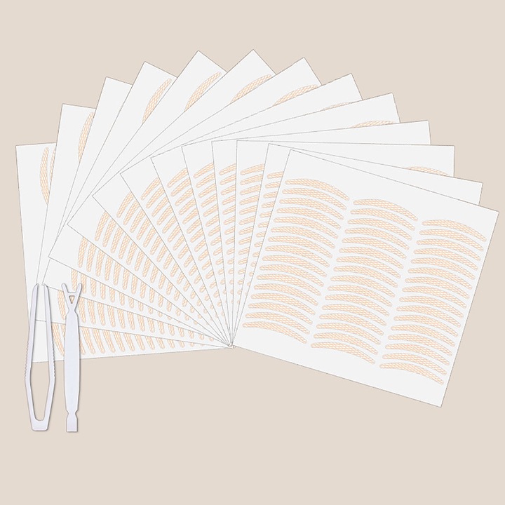 Szemhéjfesték, 200 darabos készlet, dupla szemhéjragasztó, légáteresztő kialakítás, hordozható