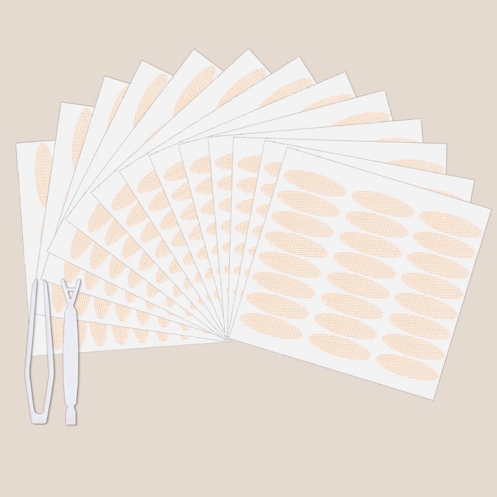 Szemhéjfesték, 624 darabos készlet, légáteresztő hálós kialakítás, könnyen viselhető, hordozható