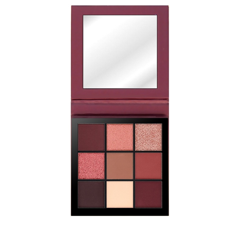 Szemhéjfesték paletta, 9 szín, változatos textúrák, többszínű